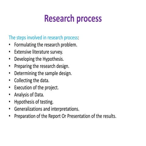 2.Process of Research Process of ResearchProcess of ResearchProcess of Research