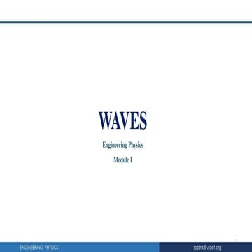 Waves engineering physics module one .ppsx