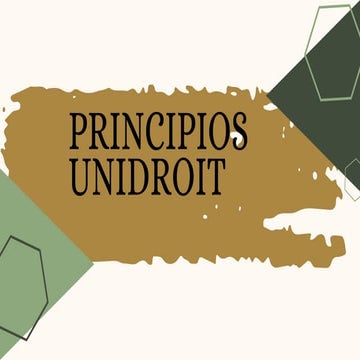 2. Principios Unidroit, diapositivas de contratos - derecho civil | PDF