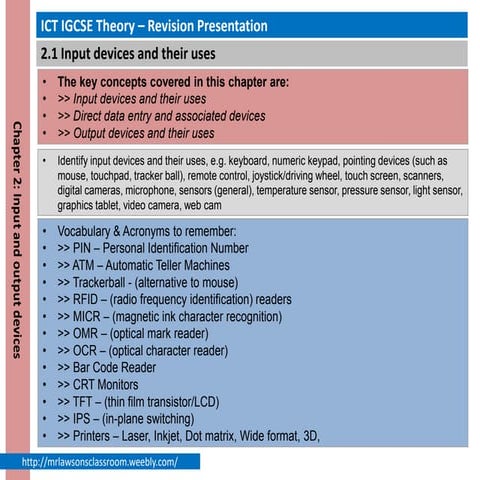 ICT Year 10 2.1 input devices and their uses