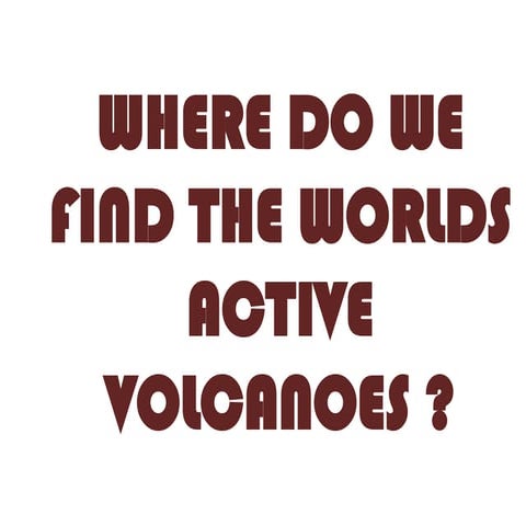 TYPES OF VOLCANOES.  Active Volcanoes examples