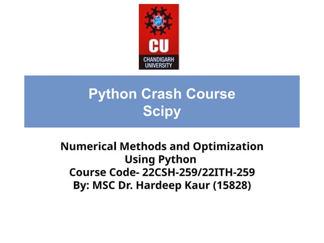 2.3 SciPy library explained detialed 1.pptx