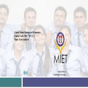 Cost analysis is the name of the ppt and