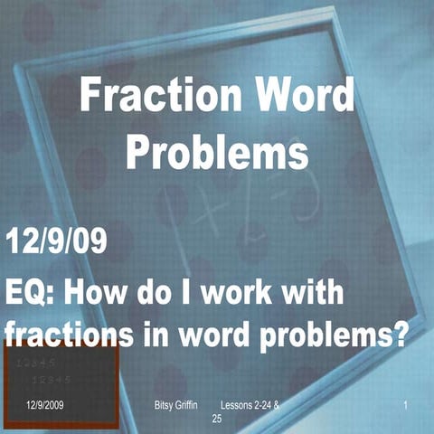 2 24 Fraction Word Problems