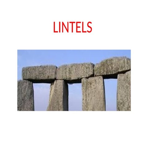 CLASSIFICATION OF LINTELS according to material | PPTX