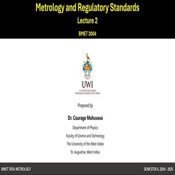 2. BMET 3004. Lecture 2.pdf Metrology Basics