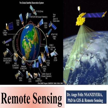 Advanced Remote Sensing - Satellite and Sensors