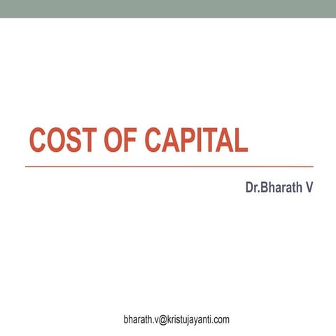 2. Cost of capita- weighted average cost of capital