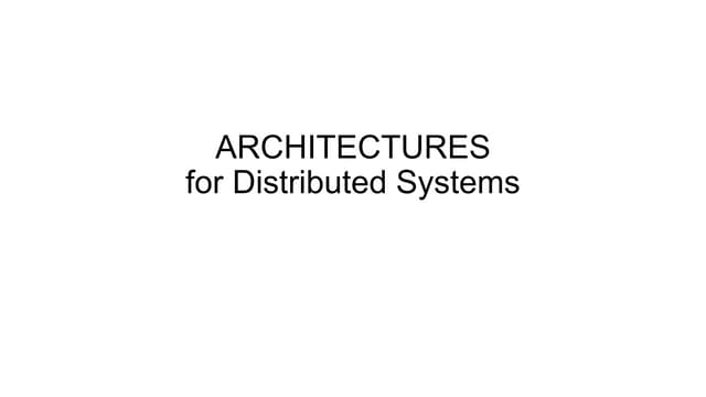 Architectures of Distributed Systems.pdf