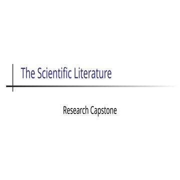 Lesson 02. The Scientific Literature.ppt