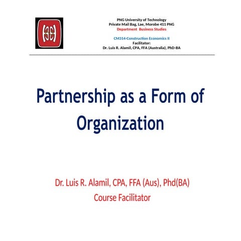 Detailed Overview of the Partnership Form of Business Organization