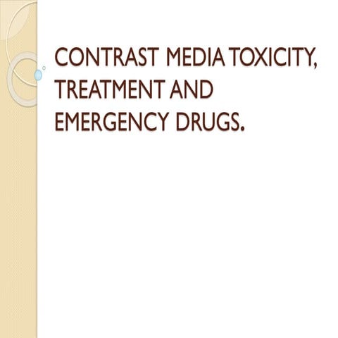 Contrast media chapter for BSc medical imaging 2nd year students