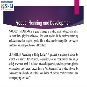 Introduction to Product Planning Development