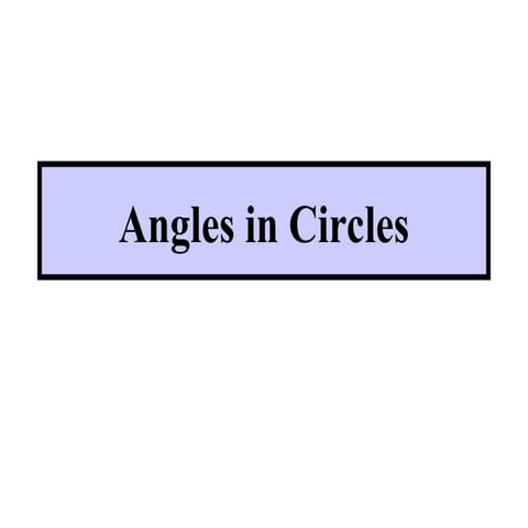 Angles in Circles (Central and Inscribed Angles).ppt