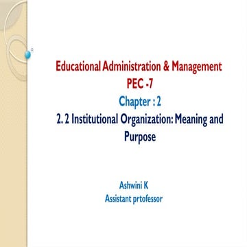 2. 2 Institutional Organization Meaning and Purpose.pptx