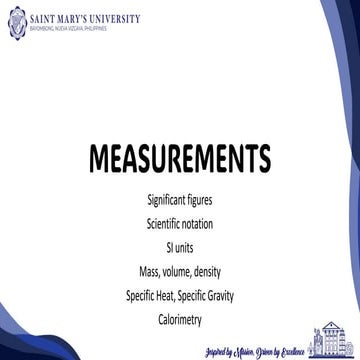 Lesson 2 Measurements Inorganic and Organic Chemistry | PDF