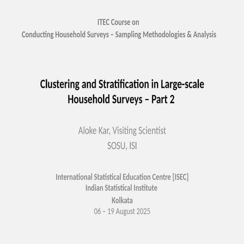 Chapter 2 Cluster sampling - ISEC 2025.pptx