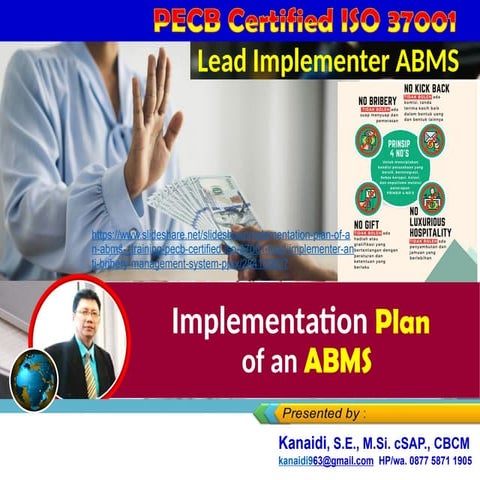 Implementation Plan of an ABMS ISO 37001:2016 _Training "PECB Certified ISO 3...