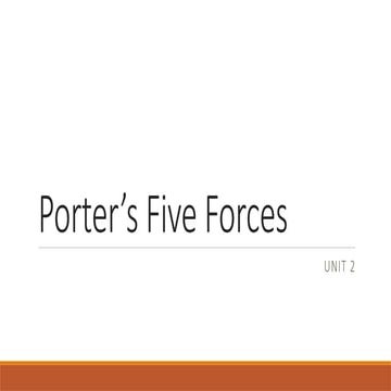 Industry Analysis with the help of Porter's Five Forces | PPTX