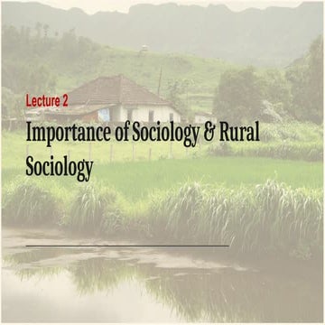 Rural sociology | PDF