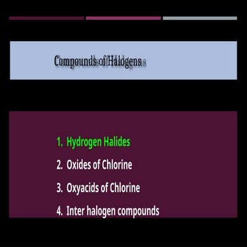 Interhalogens and Pseudohalogens | PPTX