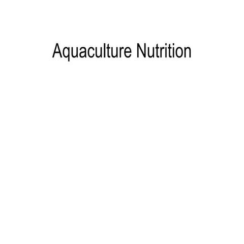 Fish Nutrition