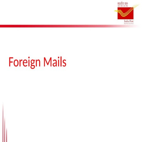 Power point on postal mail delivery and its work | PPTX