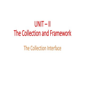 2. The Collection Interface.pdf in java with various methods | PDF