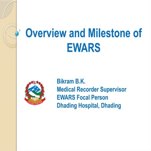 Early Warning And Reporting System (EWARS) in Nepal | PPTX