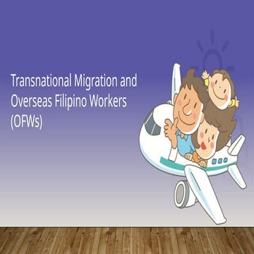 Transnational Migration and Challenges of Overseas Filipino Workers ...