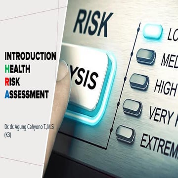 Introduksi pada program Health Risk Assessment | PPTX