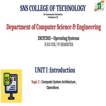 Operating system architecture &operation | PPTX