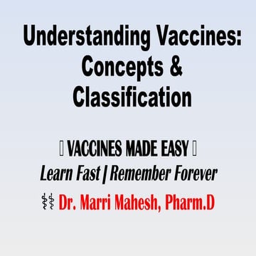 Comprehensive Guide to Vaccine Concepts and Classification for Medical ...