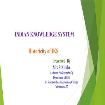 Historical Development and Evolution of Indian Knowledge system | PPTX
