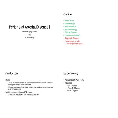 Physiotherapy Management in Peripheral arterial disease | PPTX