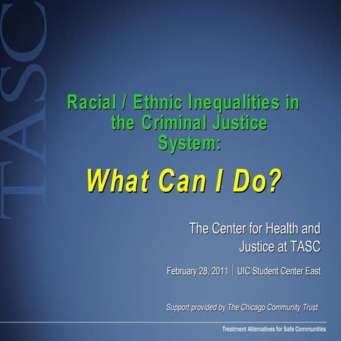 Racial / Ethnic Inequalities in the Criminal Justice System: What Can I ...