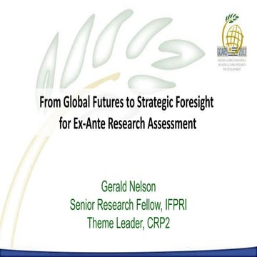 F1. From Global Futures to Strategic Foresight for Ex-Ante Research Assessment