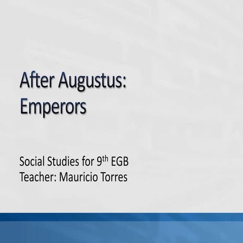 After Augustus
