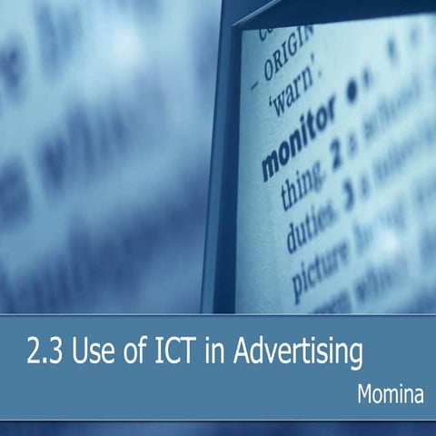 Use of ICT in Marketing | PPT
