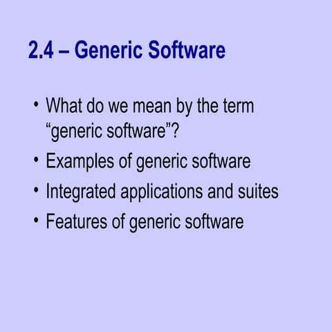 generic software