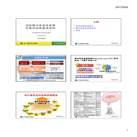 2 5 江東懋 高齡腦中風急性後期照護評估與處理原則