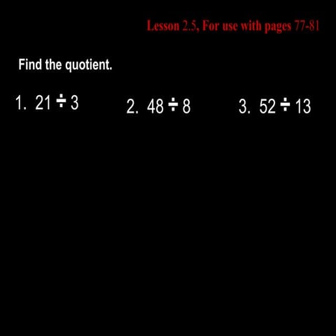 2.5 dividing integers ws day 1