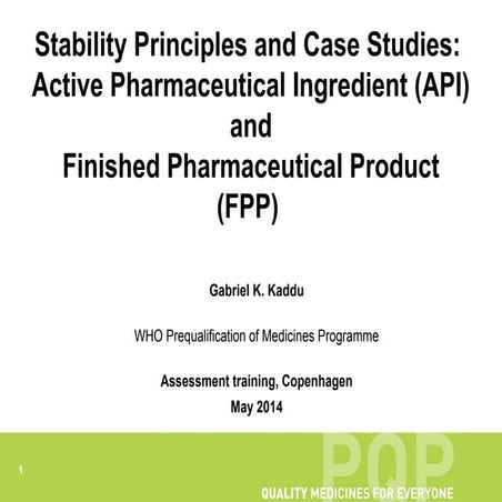 Stability testing of pharmaceutical finished products | PPT
