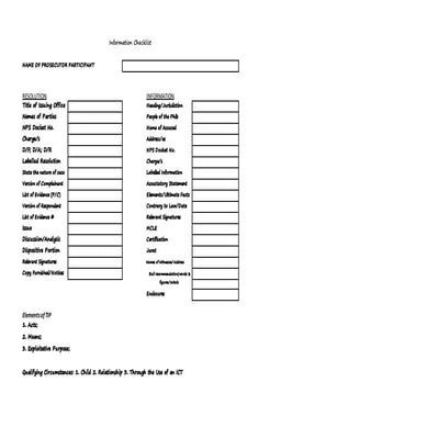 Criminal Information checklist | PDF
