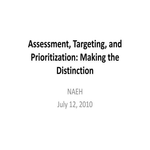 2.8 assessment targeting and prioritization