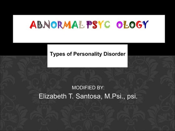 Concept of normal and abnormal behaviour 1 | PPT