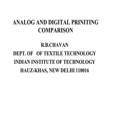2.   analog and digital priniting
