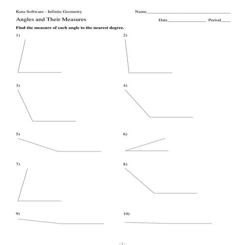 2 angles and their measures