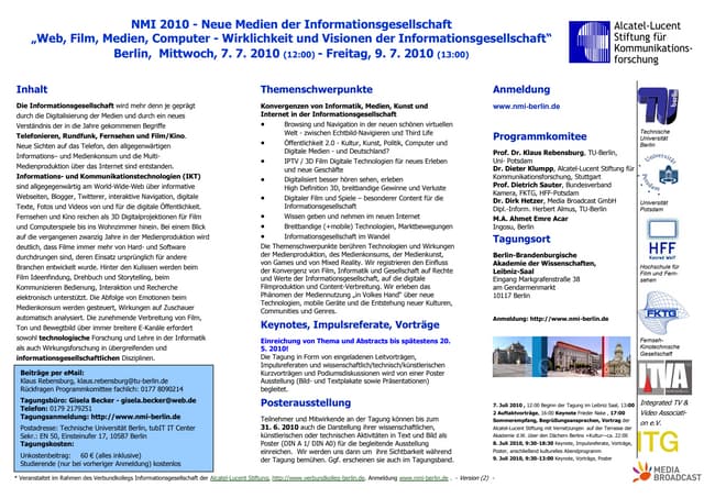 CfP NMI 2010