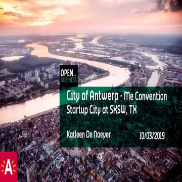 Startup Cities: Antwerp - SXSW 2019